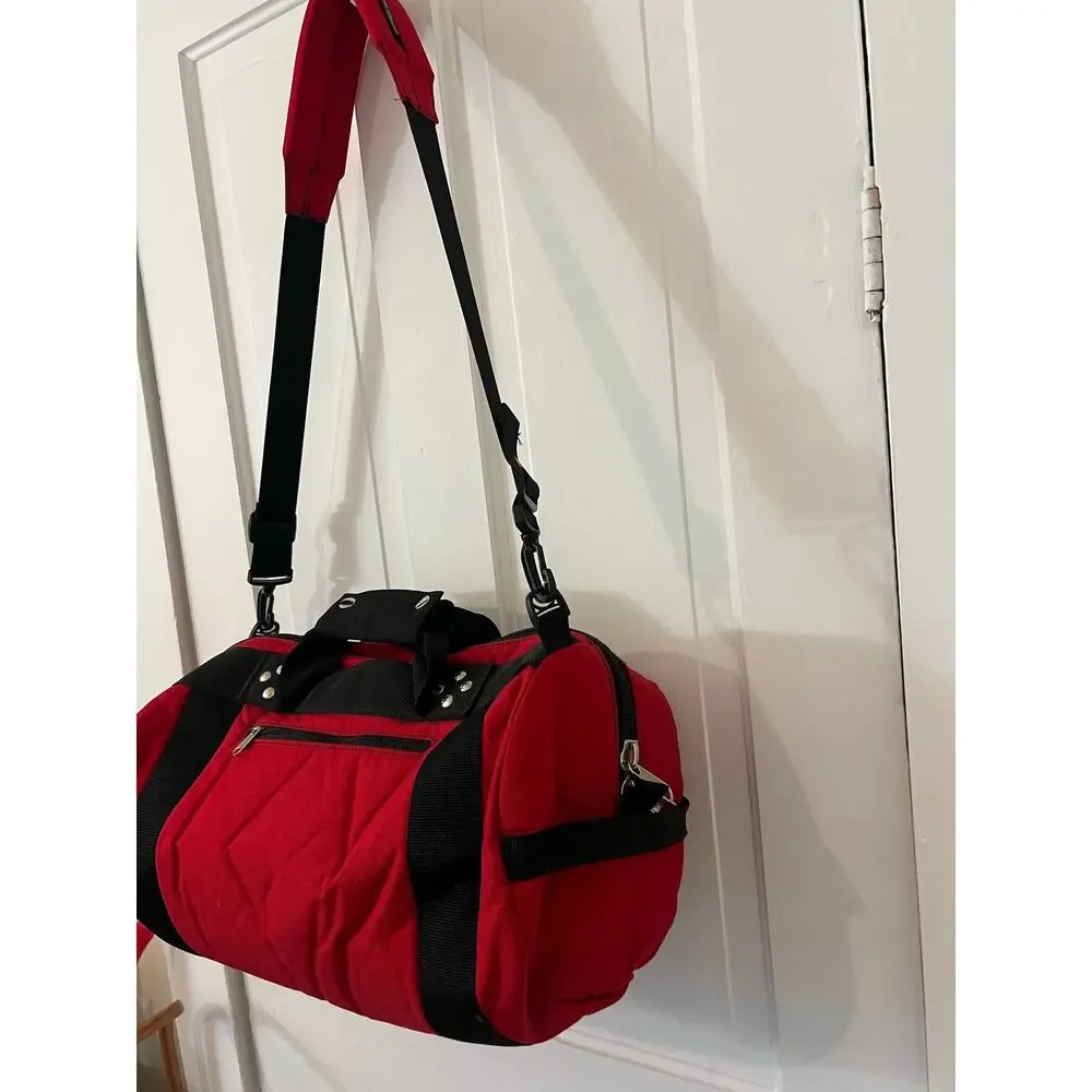 Club Glove Waikoloa Hawaii vintage small red duffel bag carry on bag luggage gym